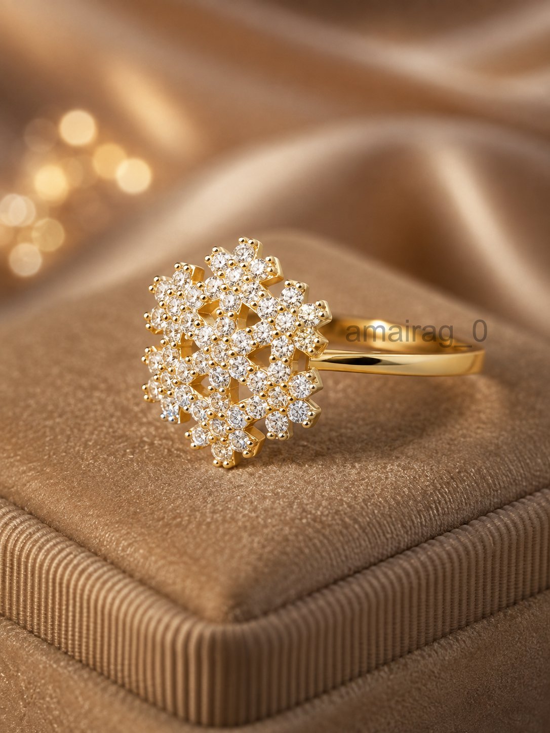 Off white Diamond Rings woman