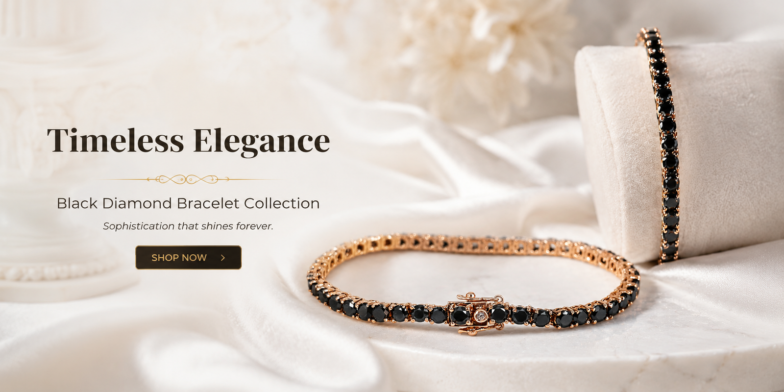 Black rose gold Bracelet banner