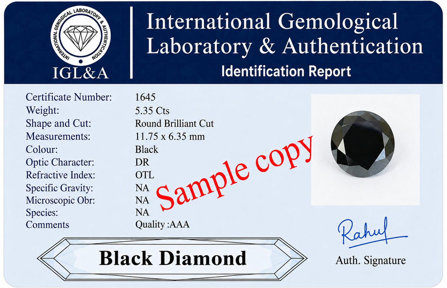 Black Certificate
