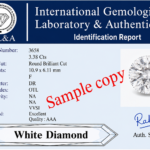 White Diamond Certificate