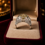 Champagne Treated Diamond Ring 6