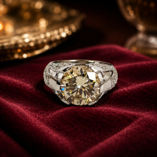 Champagne Treated Diamond Ring 1