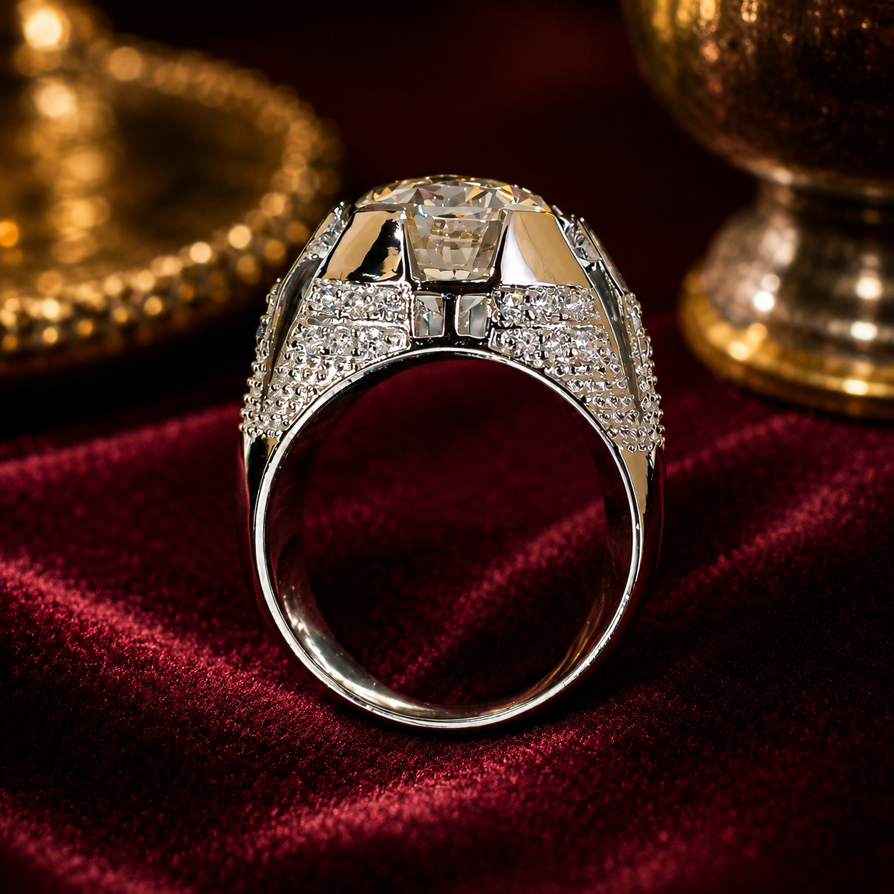 Champagne Treated Diamond Ring 4