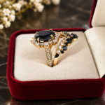 Black bridal ring