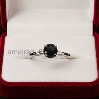 1.50 Carat Black Diamond Ring