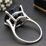 10 Carat Black Diamond Ring 1
