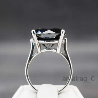 10 Carat Black Diamond Ring 2