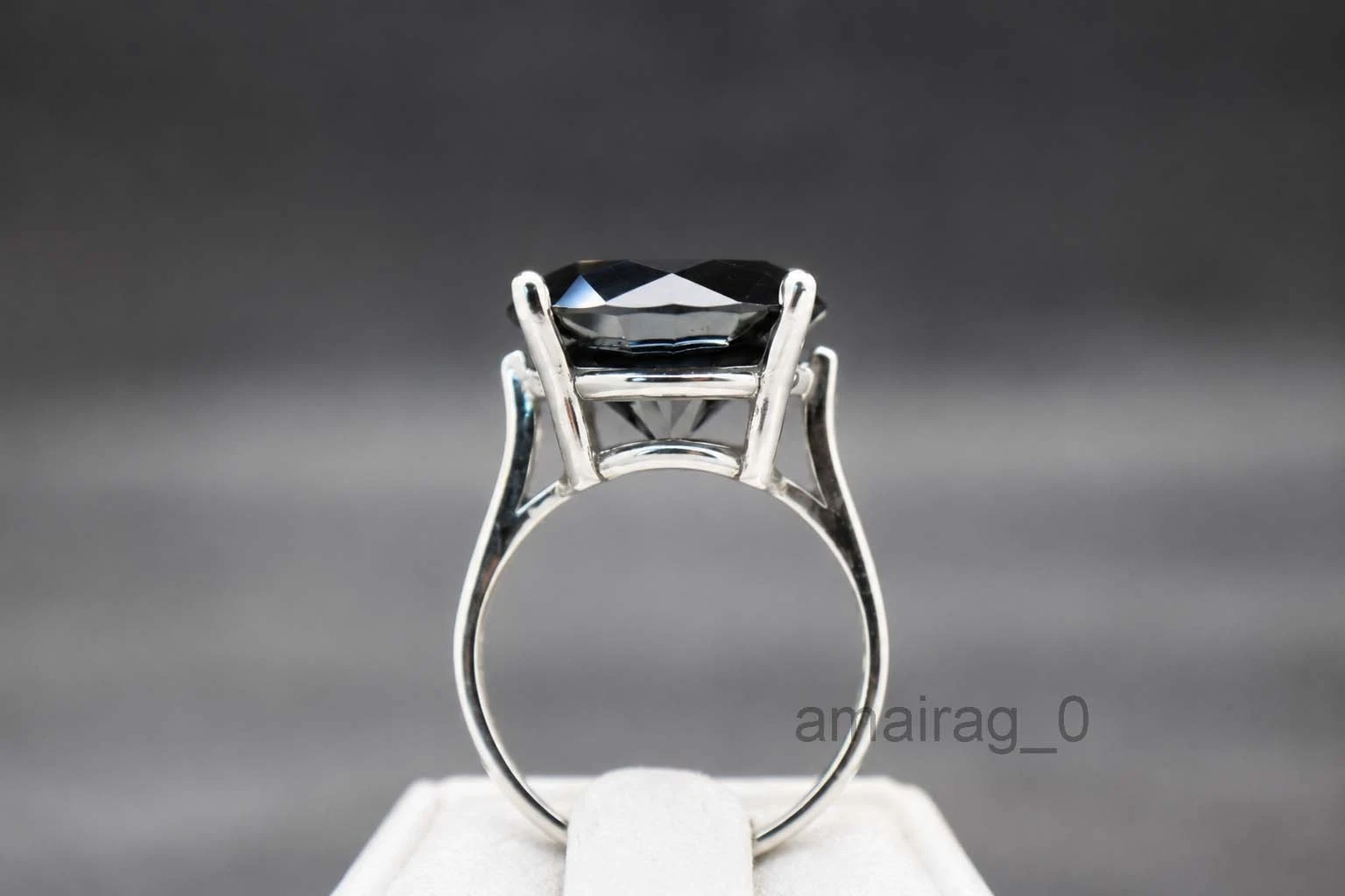 10 Carat Black Diamond Ring 2