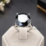 10 Carat Black Diamond Ring 4