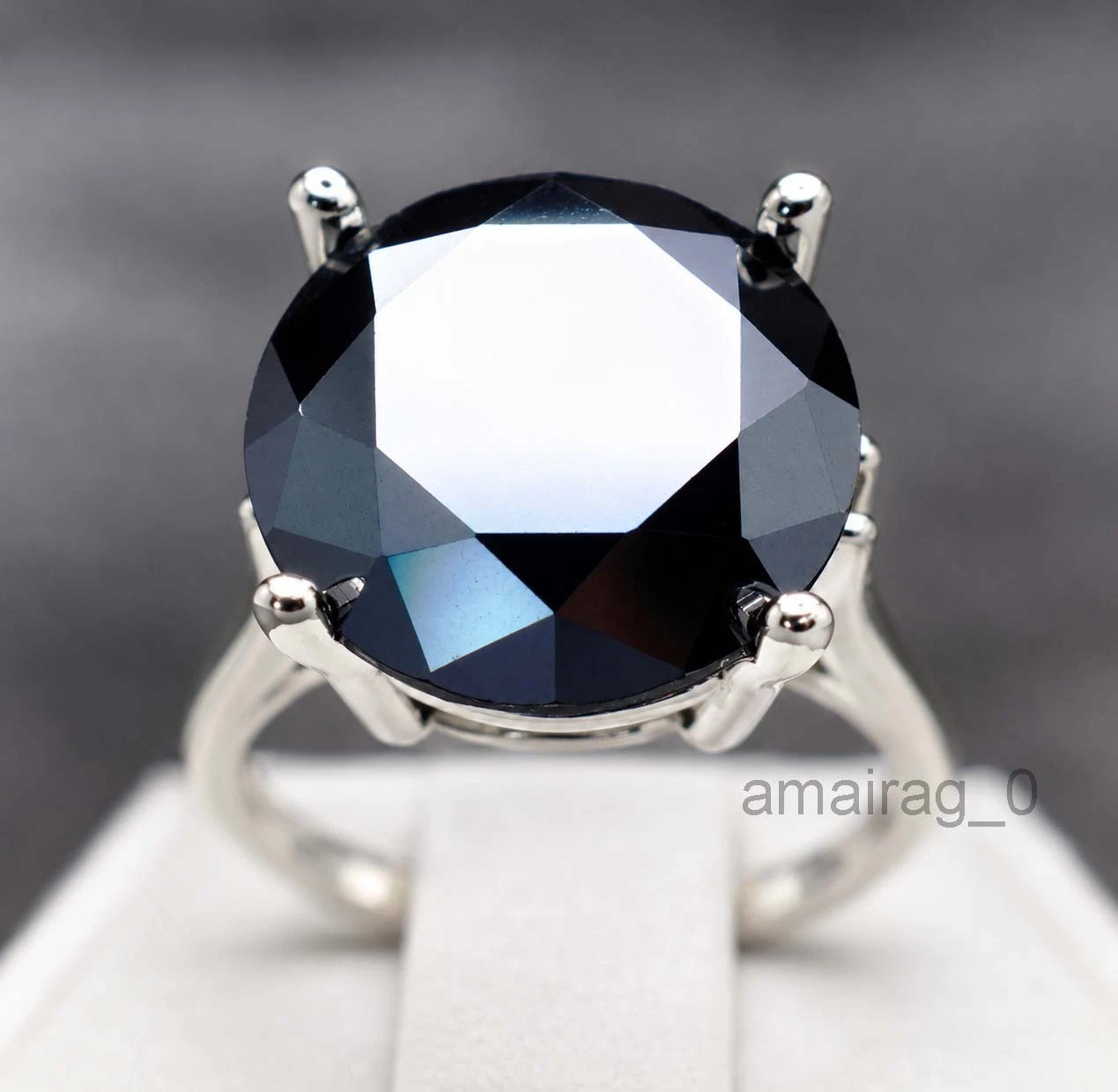 10 Carat Black Diamond Ring
