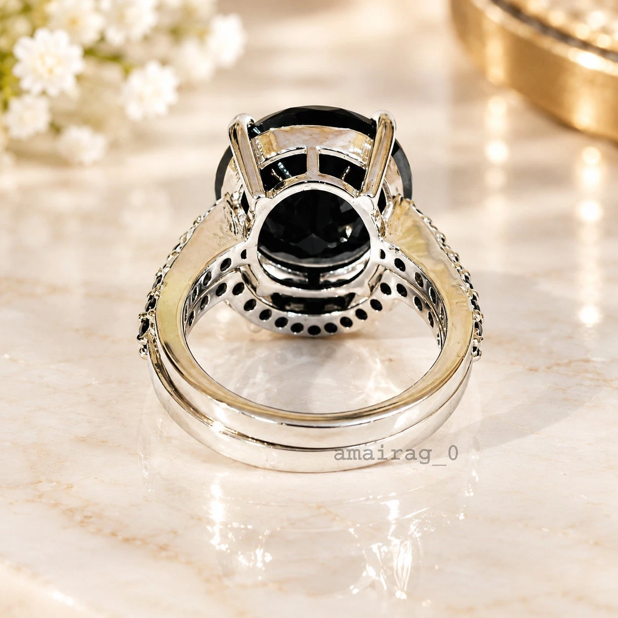 10 Ct Black Diamond Ring 2