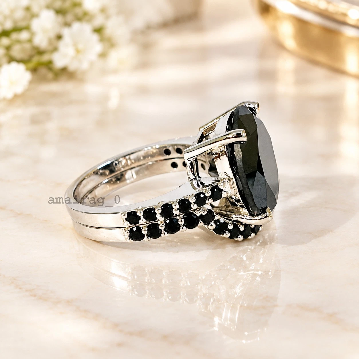 10 Ct Black Diamond Ring 3