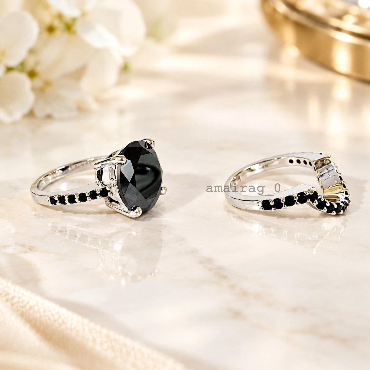 10 Ct Black Diamond Ring 4