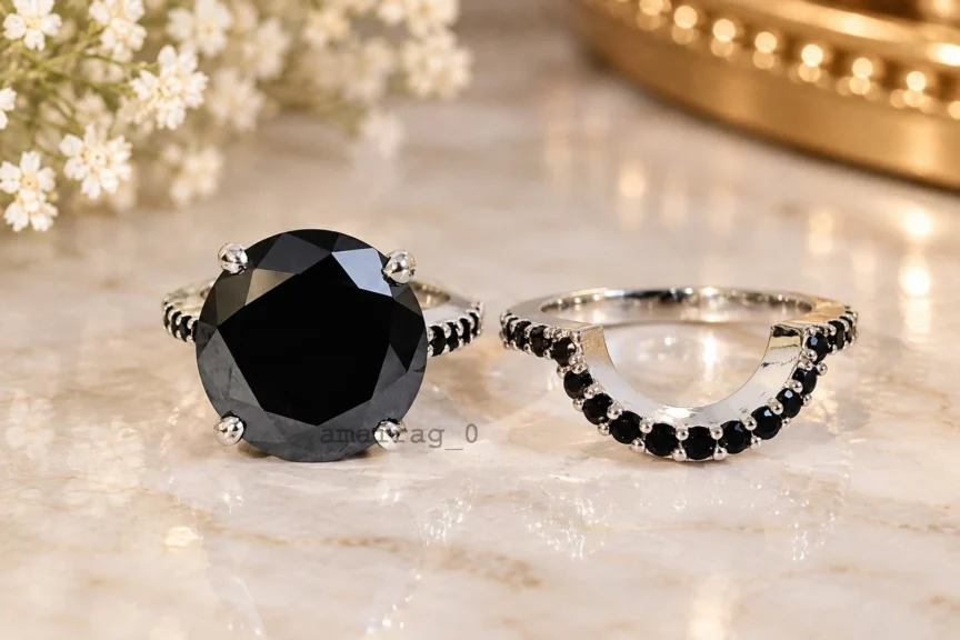 10 Ct Black Diamond Ring 5