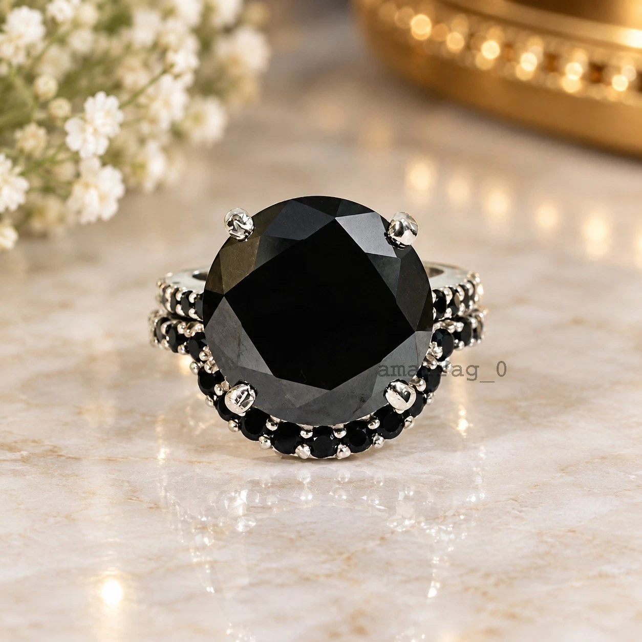 10 Ct Black Diamond Ring