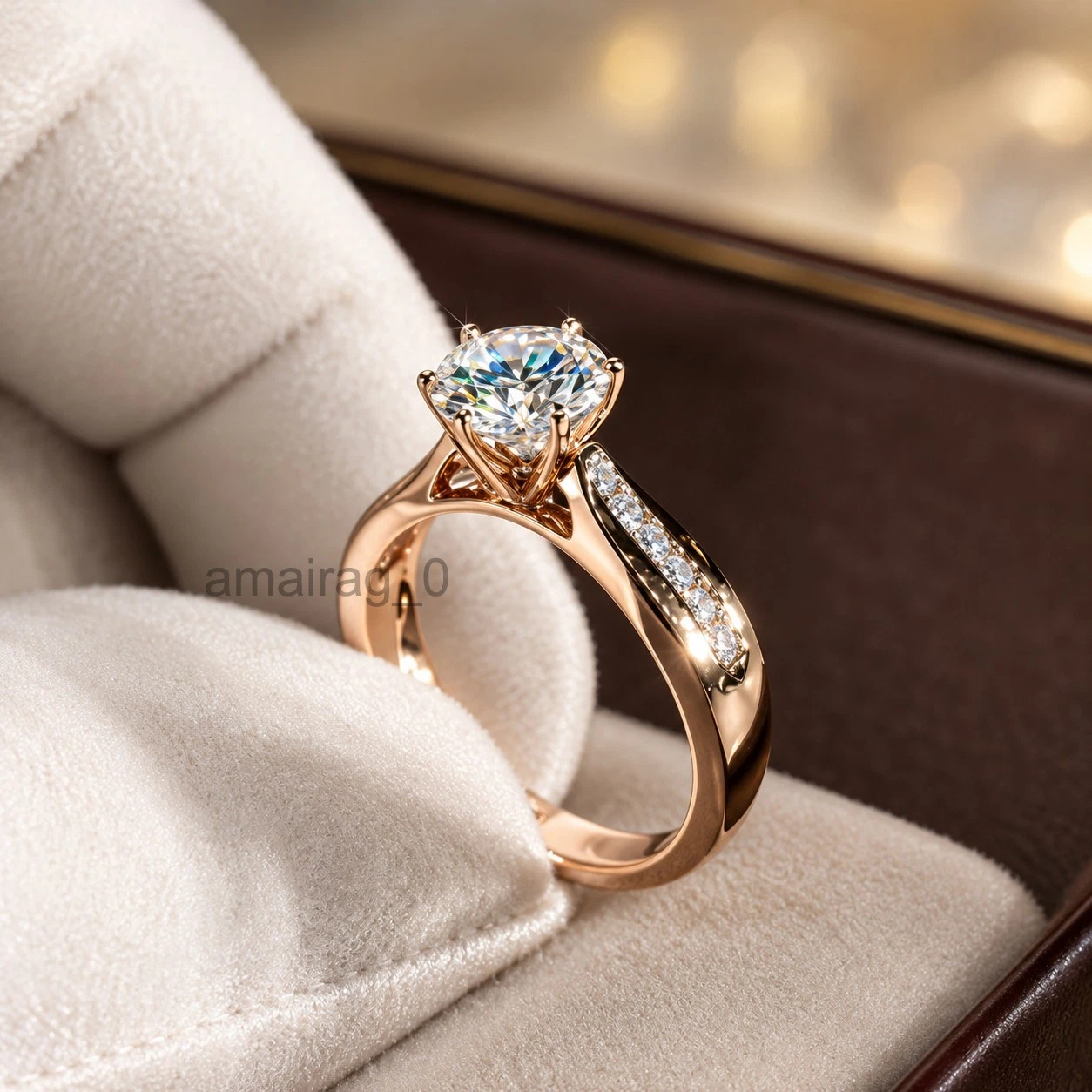 2 Carat White Treated Diamond Ring 1