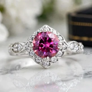 2 Ct Pink Diamond Ring 4