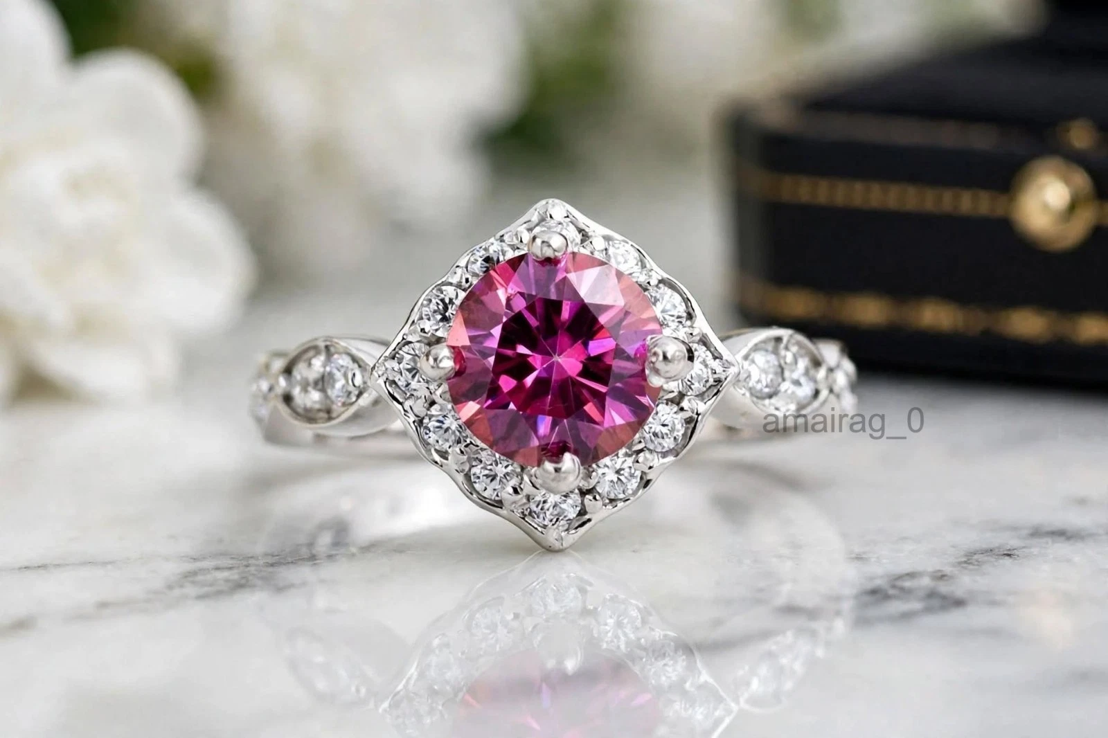 2 Ct Pink Diamond Ring 4