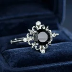 2.50 Ct Black Diamond Ring 1