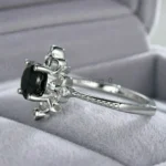 2.50 Ct Black Diamond Ring 2