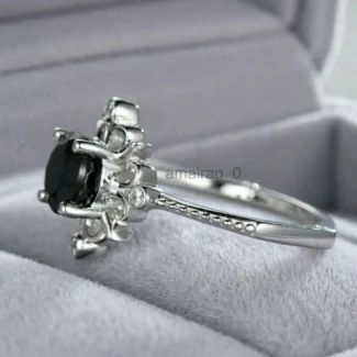 2.50 Ct Black Diamond Ring 2