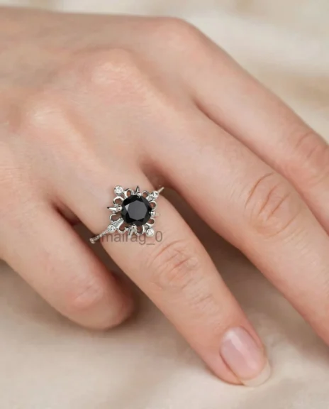 2.50 Ct Black Diamond Ring 3