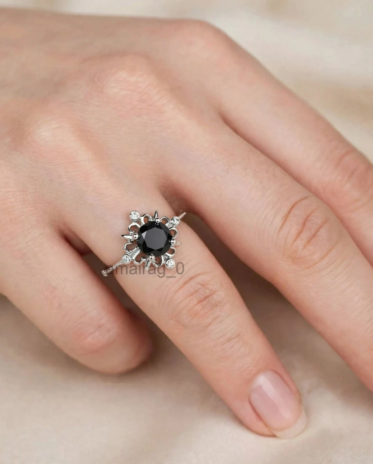 2.50 Ct Black Diamond Ring 3
