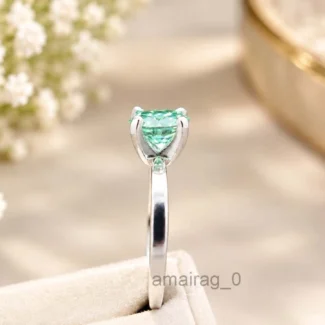 2.50 Ct Blue Treated Diamond Ring (3)