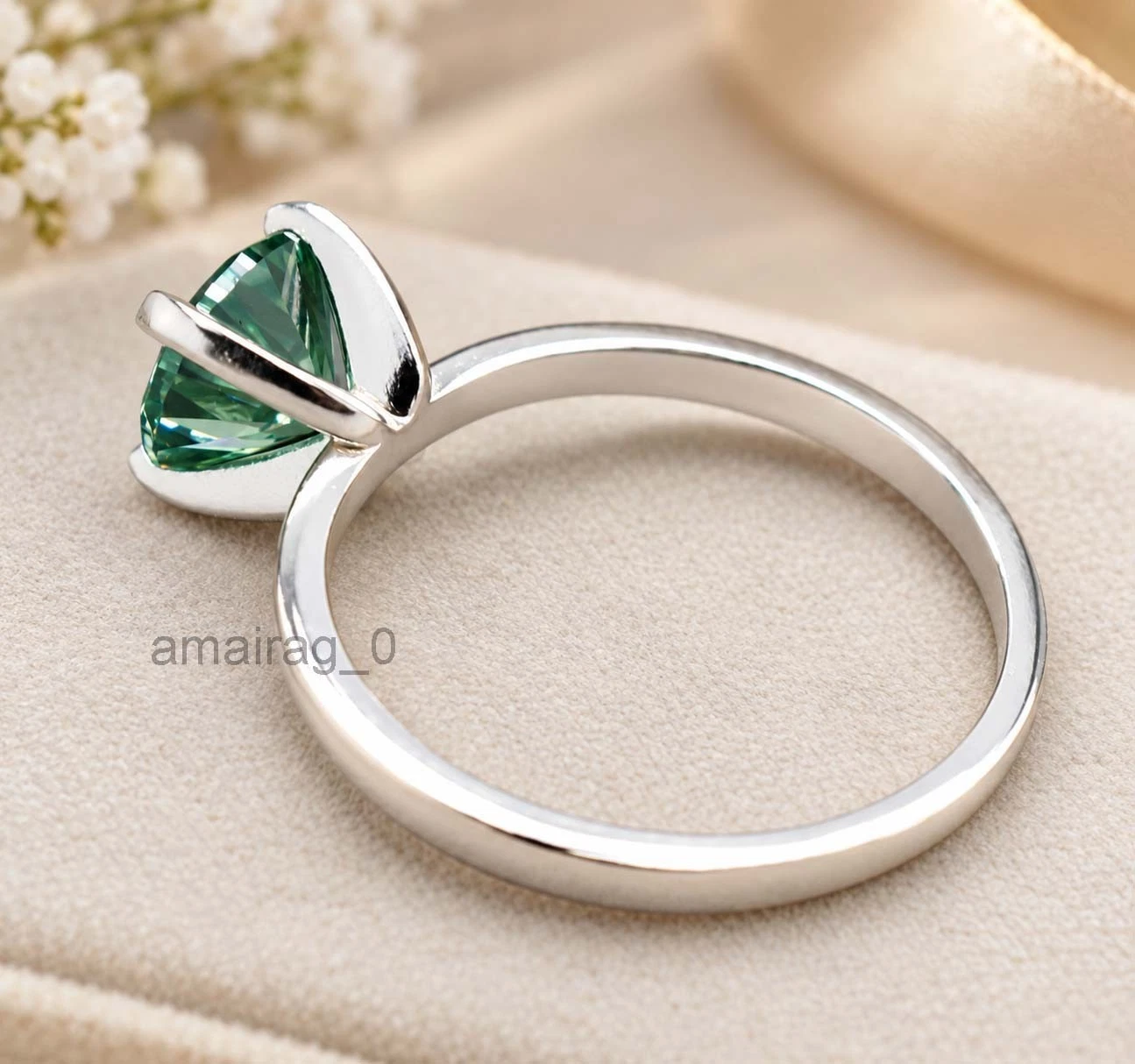 2.50 Ct Blue Treated Diamond Ring (4)