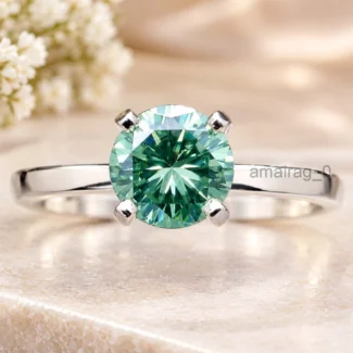 2.50 Ct Blue Treated Diamond Ring (5)