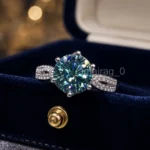 3 Carat Blue Treated Diamond Ring (2)