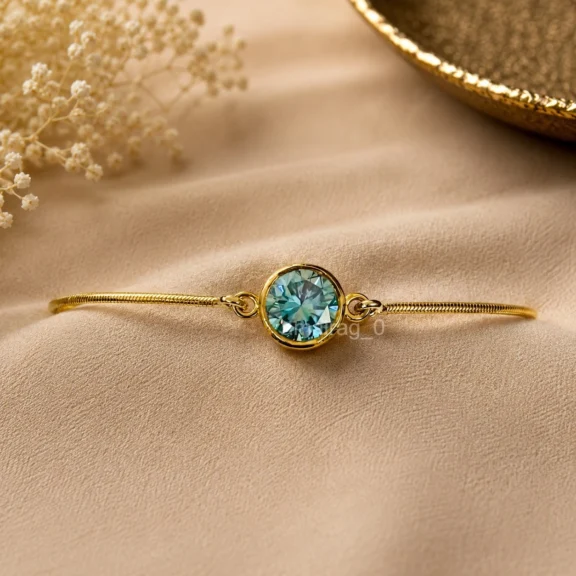 3 Ct Blue Diamond Bracelet 1