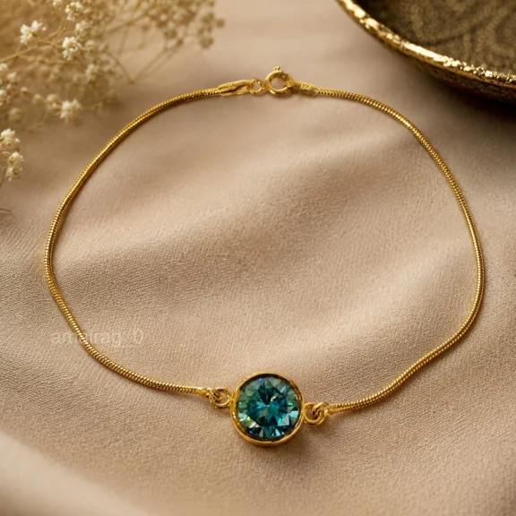 3 Ct Blue Diamond Bracelet 2