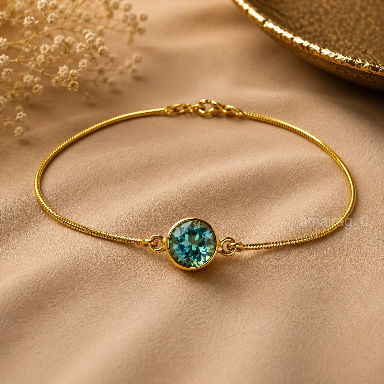3 Ct Blue Diamond Bracelet