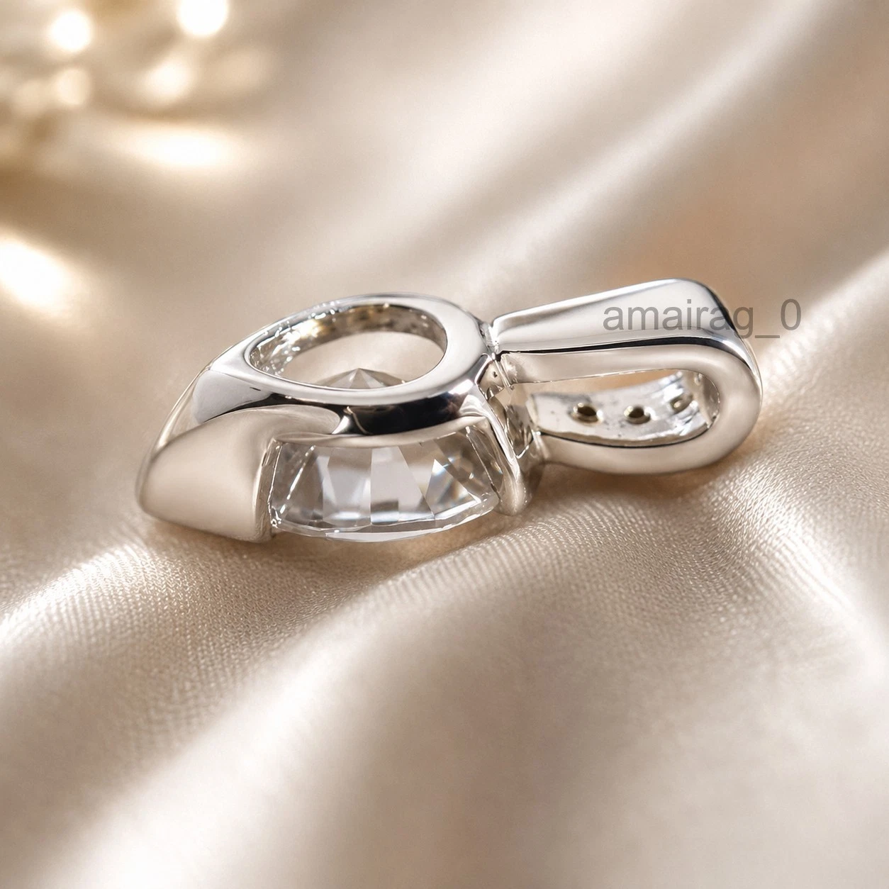 3 Ct White Pendant Pear Shape (4)