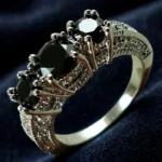 3.50 Ct Black Diamond Ring 1