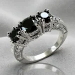 3.50 Ct Black Diamond Ring