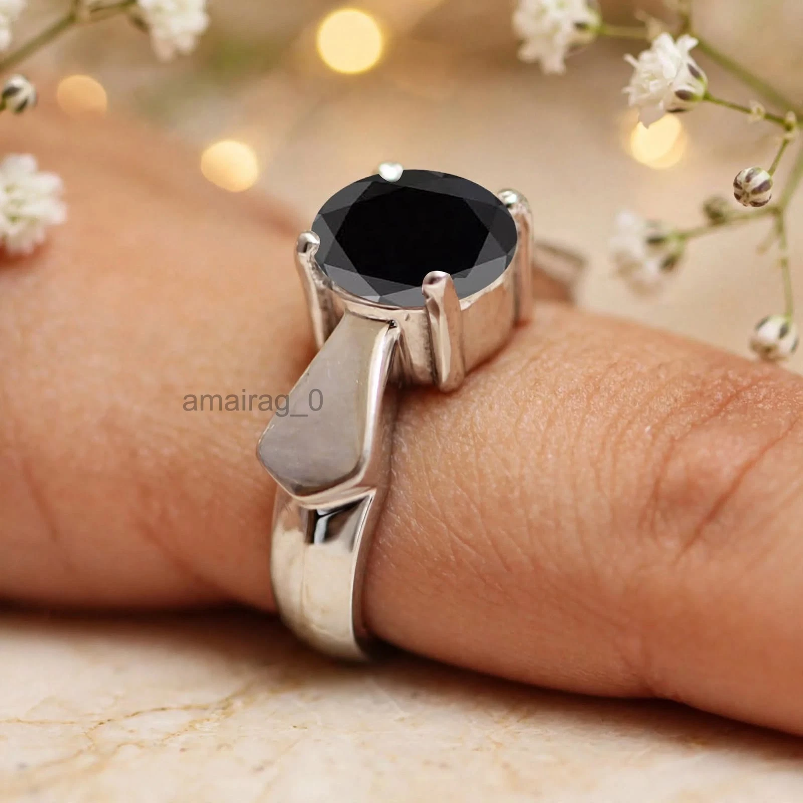 3.50 Ct Black Diamond Ring 2