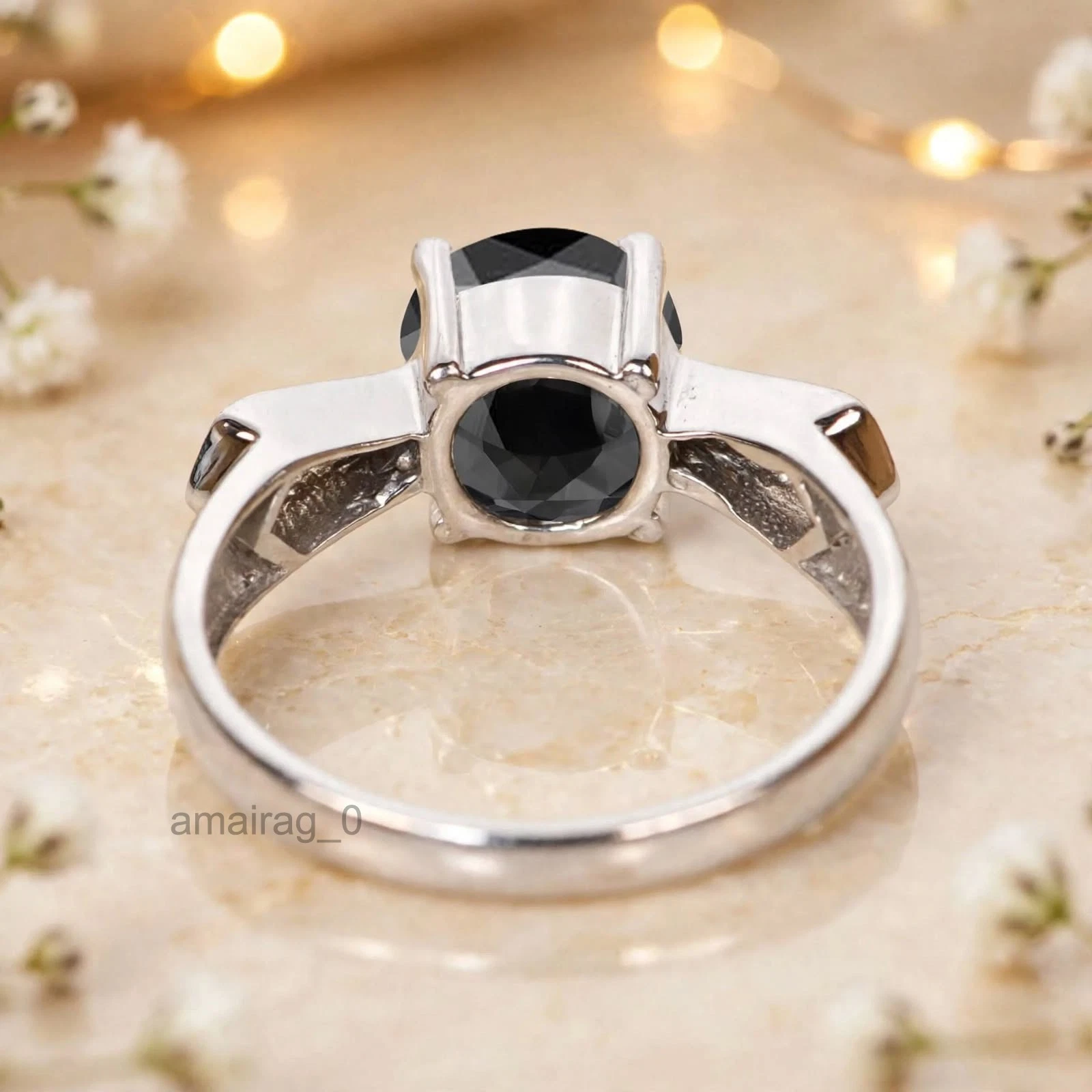 3.50 Ct Black Diamond Ring 3