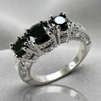 3.50 Ct Black Diamond Ring