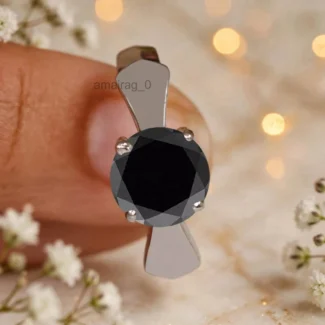 3.50 Ct Black Diamond Ring