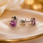 3.50 Ct Pink Diamond earring 1