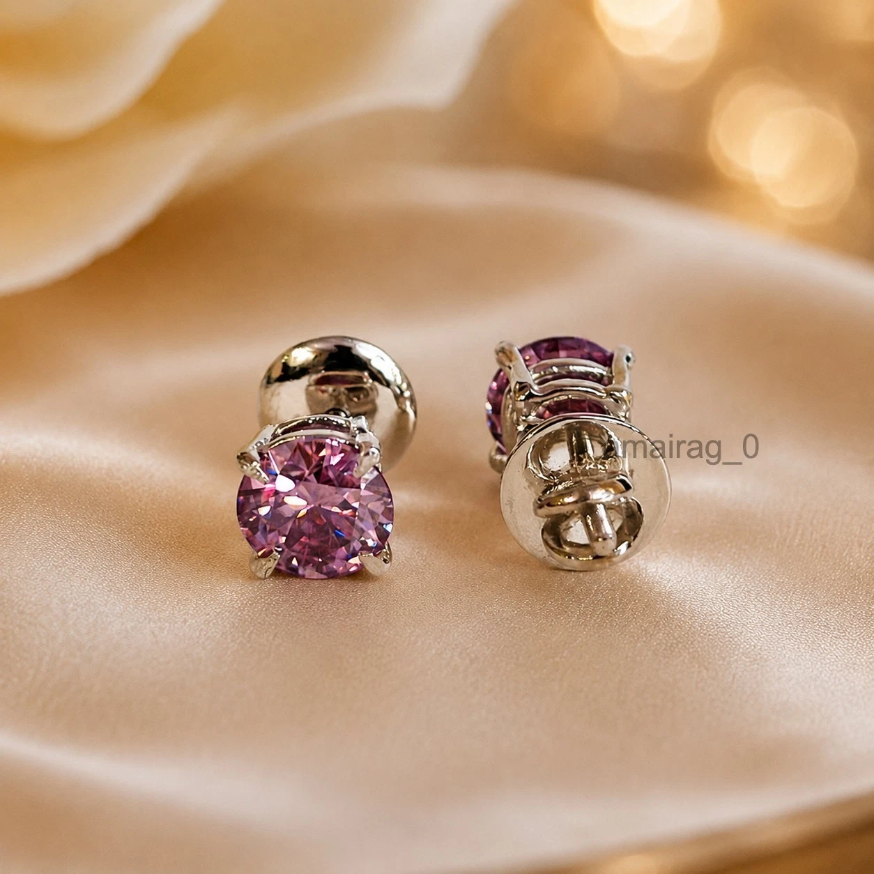 3.50 Ct Pink Diamond earring 2