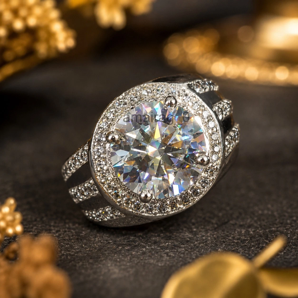 4 Carat White HPHT rings (3)