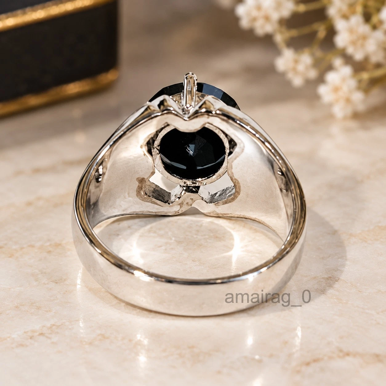 4 Ct Black Diamond Ring 3