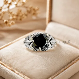 4 Ct Black Diamond Ring 4