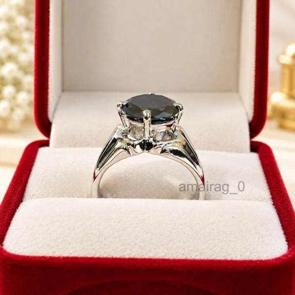 4 Ct Black Diamond Ring 5