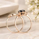 4 Ct Black Diamond Ring Rose 2