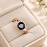 4 Ct Black Diamond Ring Rose 3