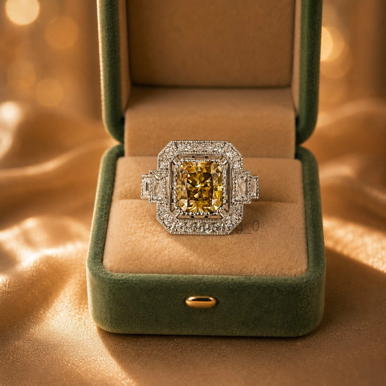 4 Ct Champagne Ring Radiant Cut (2)